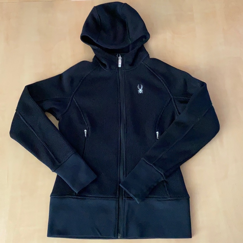 Spyder Women’s Full Zip Hooded Sweater Sz S